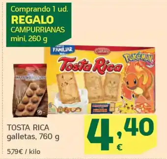 HiperDino TOSTA RICA galletas oferta