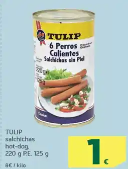 HiperDino TULIP salchichas hot-dog, oferta