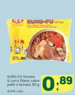 HiperDino KUNG-FU ternera & curry fideos sabor pollo o ternera oferta