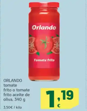 HiperDino ORLANDO tomate frito o tomate frito aceite de oliva oferta