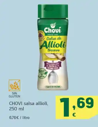 HiperDino CHOVI salsa allioli, oferta