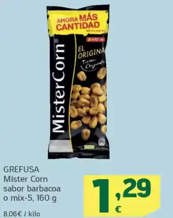 HiperDino GREFUSA Mister Corn sabor barbacoa o mix-5 oferta