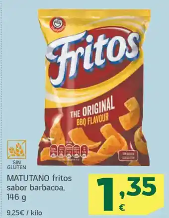 HiperDino MATUTANO fritos sabor barbacoa, oferta