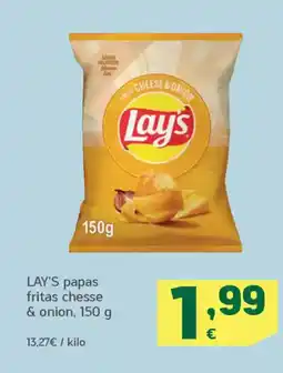 HiperDino LAY'S papas fritas chesse & onion oferta