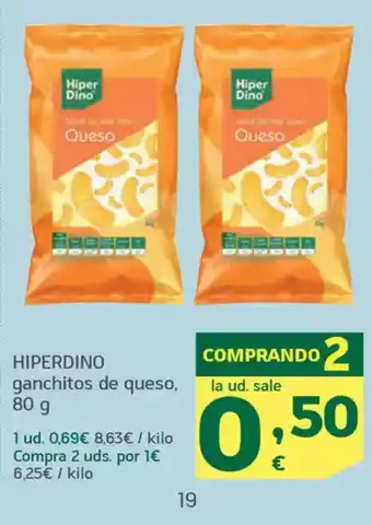 HiperDino HIPERDINO ganchitos de queso, oferta