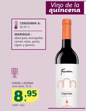 HiperDino FARIÑA LÁGRIMA vino tinto oferta