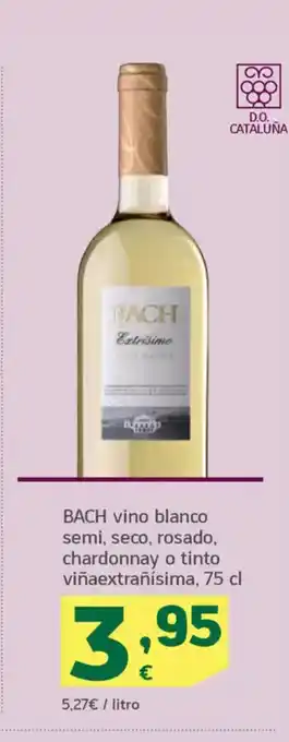 HiperDino BACH vino blanco semi, seco, rosado, chardonnay o tinto viñaextrañísima oferta