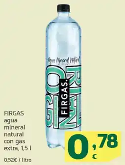 HiperDino FIRGAS agua mineral natural con gas extra oferta