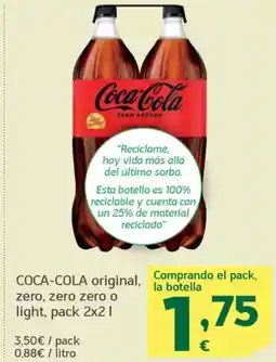 HiperDino COCA-COLA original zero, zero zero o light oferta