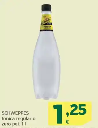 HiperDino SCHWEPPES tónica regular o zero pet oferta