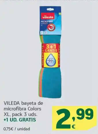 HiperDino VILEDA bayeta de microfibra Colors XL oferta