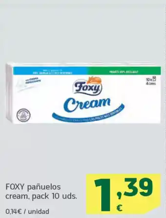 HiperDino FOXY pañuelos cream oferta