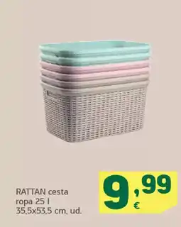 HiperDino RATTAN cesta ropa oferta