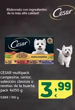 HiperDino CESAR multipack campesina, senior, recetas compesinas selección clásicos o recetas de la huerta oferta