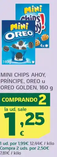 HiperDino Mini chips ahoy, príncipe, oreo u oreo golden oferta