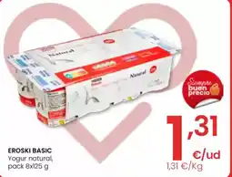 Eroski EROSKI BASIC Yogur natural oferta