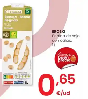 Eroski EROSKI Bebida de soja con calcio oferta