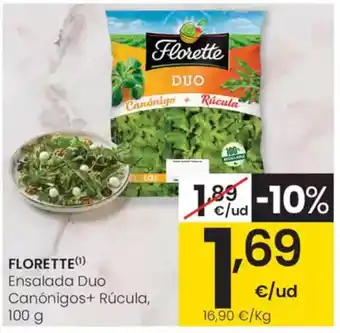 Eroski FLORETTE Ensalada Duo Canónigos+ Rúcula oferta