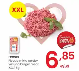 Eroski EROSKI Picada mixta cerdo- vacuno burger meat XXL oferta