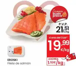 Eroski EROSKI Filete de salmón oferta