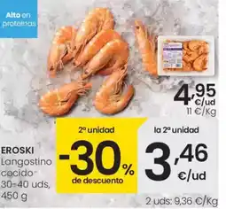 Eroski EROSKI Langostino cocido oferta