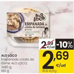 Eroski ALO LOCO Empanada criolla de carne oferta