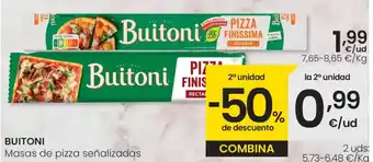 Eroski BUITONI Masas de pizza señalizadas oferta