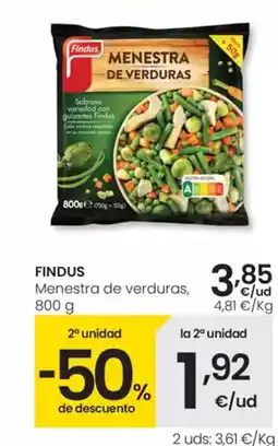 Eroski FINDUS Menestra de verduras, oferta