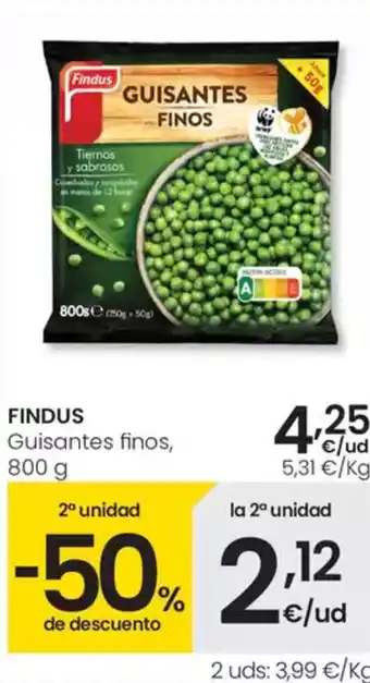 Eroski FINDUS Guisantes finos, oferta