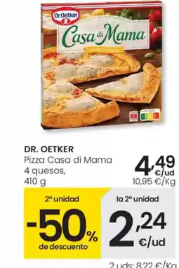 Eroski DR. OETKER Pizza Casa di Mama 4 quesos, oferta