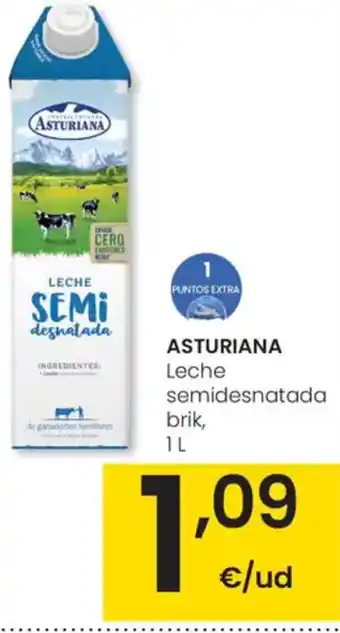 Eroski ASTURIANA Leche semidesnatada oferta