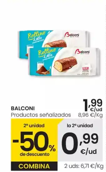 Eroski BALCONI Productos señalizados oferta