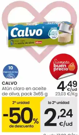 Eroski CALVO Atún claro en aceite de oliva oferta