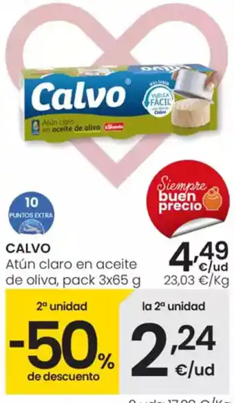 Eroski CALVO Atún claro en aceite de oliva oferta