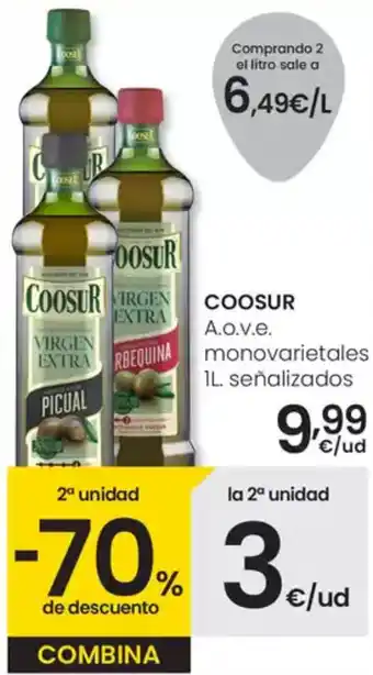 Eroski COOSUR A.O.v.e. monovarietales señalizados oferta