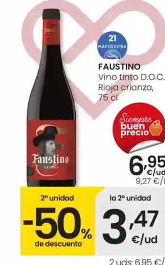 Eroski FAUSTINO Vino tinto D.O.C. Rioja crianza oferta