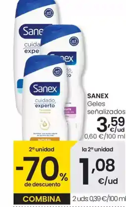 Eroski SANEX Geles señalizados oferta