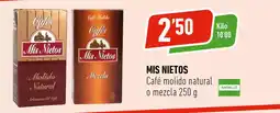 Supermercados Deza MIS NIETOS Café molido natural o mezcla oferta