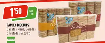 Supermercados Deza FAMILY BISCUITS Galletas María, Doradas o Tastadas oferta