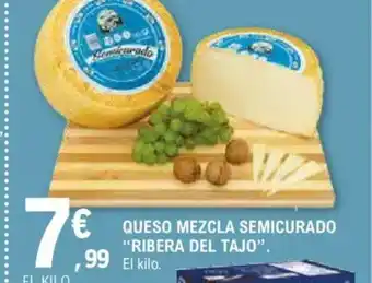 E.Leclerc RIBERA DEL TAJO Queso mezcla semicurado oferta