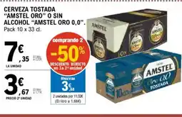 E.Leclerc Cerveza tostada amstel oro o sin alcohol oferta