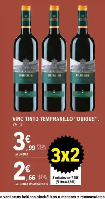 E.Leclerc DURIUS Vino tinto tempranillo oferta