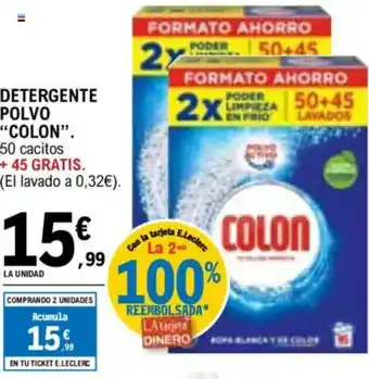 E.Leclerc COLON Detergente polvo oferta