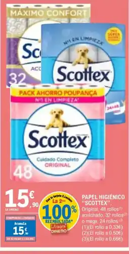 E.Leclerc SCOTTEX Papel higiénico oferta