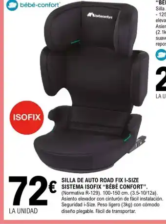 E.Leclerc BÉBÉ CONFORT Silla de auto road fix i-size sistema isofix oferta