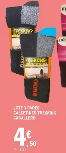 E.Leclerc Lote 3 pares calcetines trekking caballero oferta