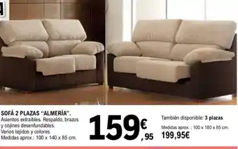 E.Leclerc Sofá 2 plazas almería oferta