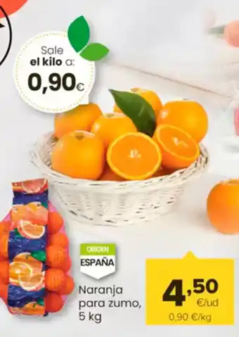 Autoservicios Familia Naranja para zumo oferta