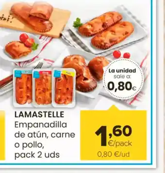 Autoservicios Familia LAMASTELLE Empanadilla de atún, carne o pollo oferta