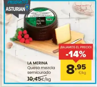 Autoservicios Familia LA MERINA Queso mezcla semicurado oferta